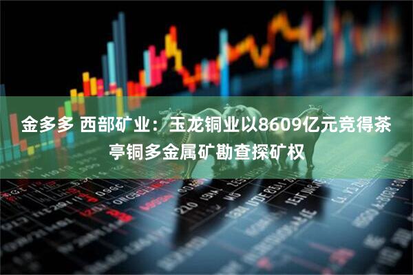 金多多 西部矿业:玉龙铜业以8609亿元竞得茶亭铜多金属矿勘查探矿权